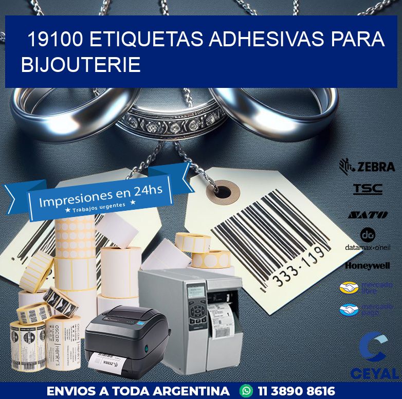 19100 ETIQUETAS ADHESIVAS PARA BIJOUTERIE
