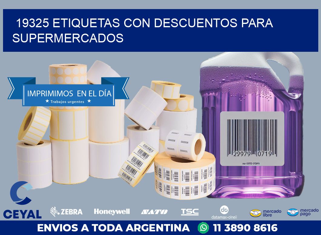 19325 ETIQUETAS CON DESCUENTOS PARA SUPERMERCADOS