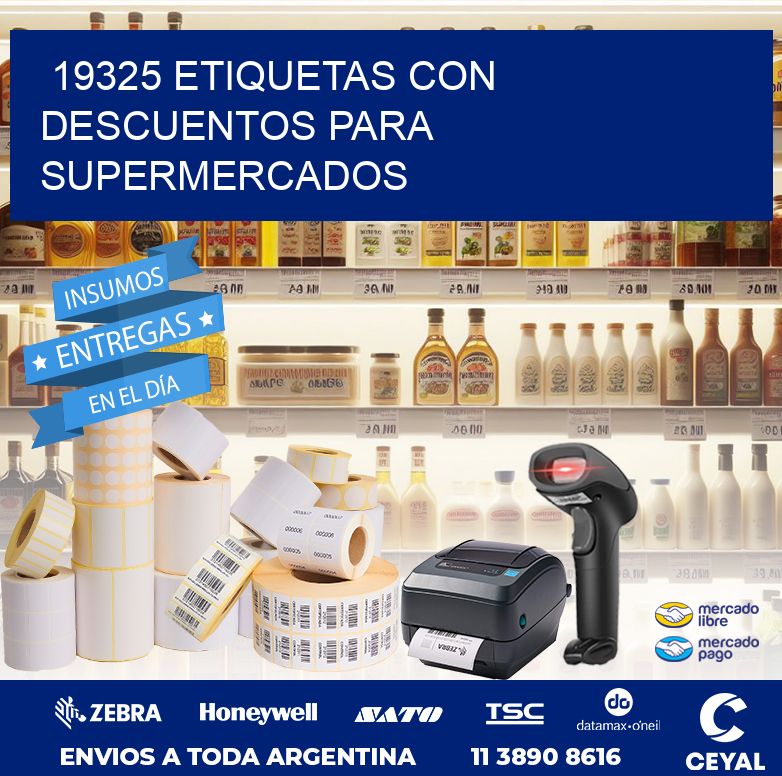 19325 ETIQUETAS CON DESCUENTOS PARA SUPERMERCADOS