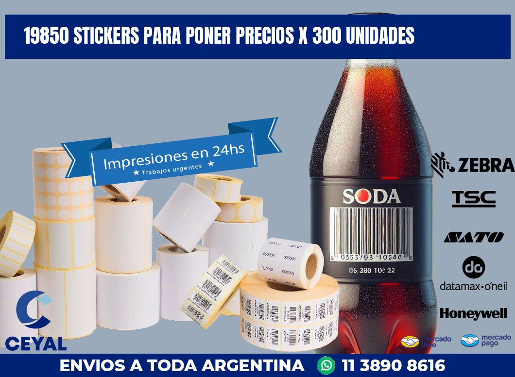 19850 STICKERS PARA PONER PRECIOS X 300 UNIDADES