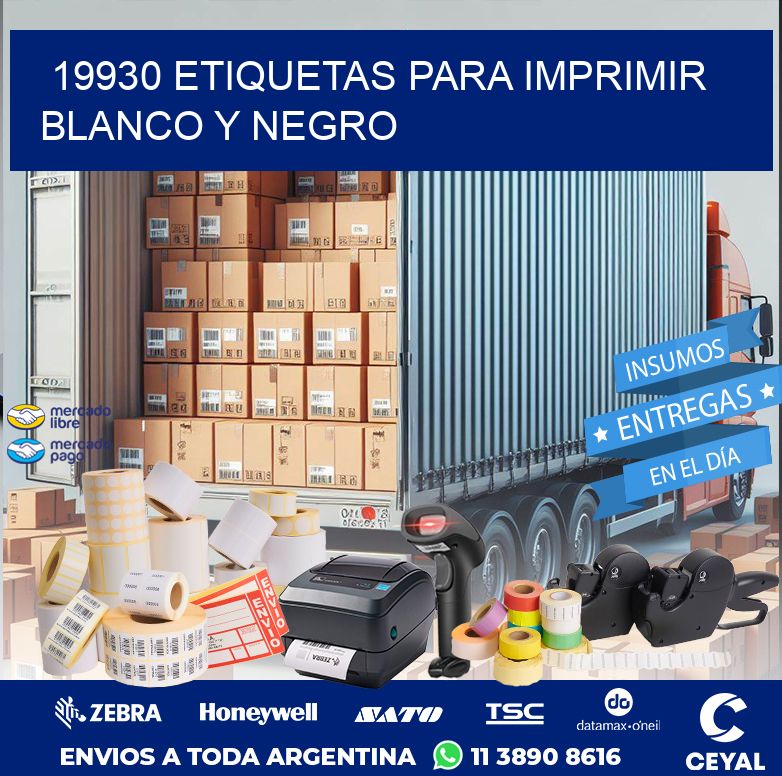 19930 ETIQUETAS PARA IMPRIMIR BLANCO Y NEGRO