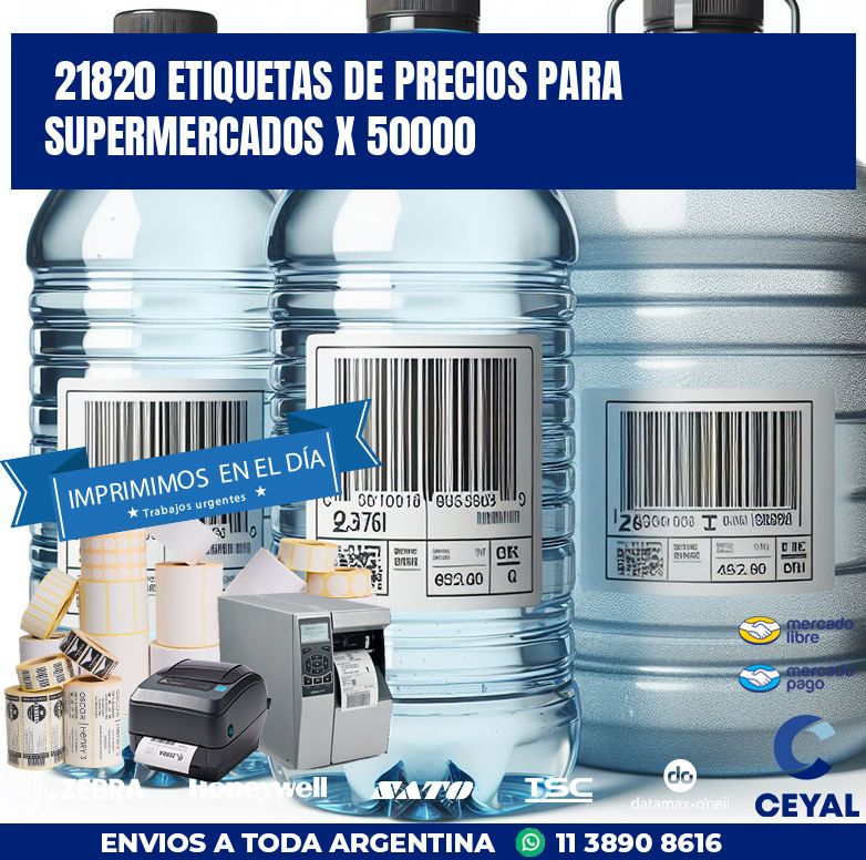 21820 ETIQUETAS DE PRECIOS PARA SUPERMERCADOS X 50000