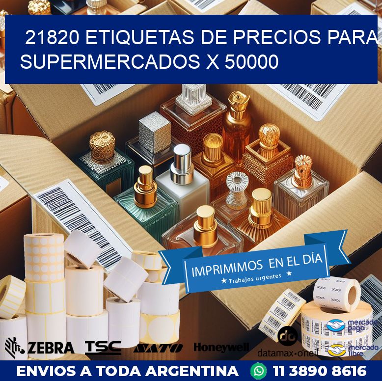21820 ETIQUETAS DE PRECIOS PARA SUPERMERCADOS X 50000