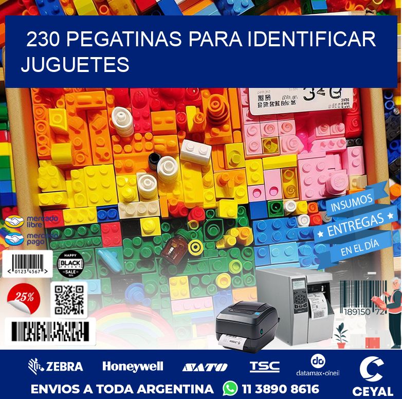230 PEGATINAS PARA IDENTIFICAR JUGUETES