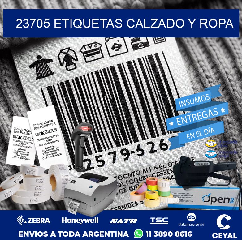 23705 ETIQUETAS CALZADO Y ROPA