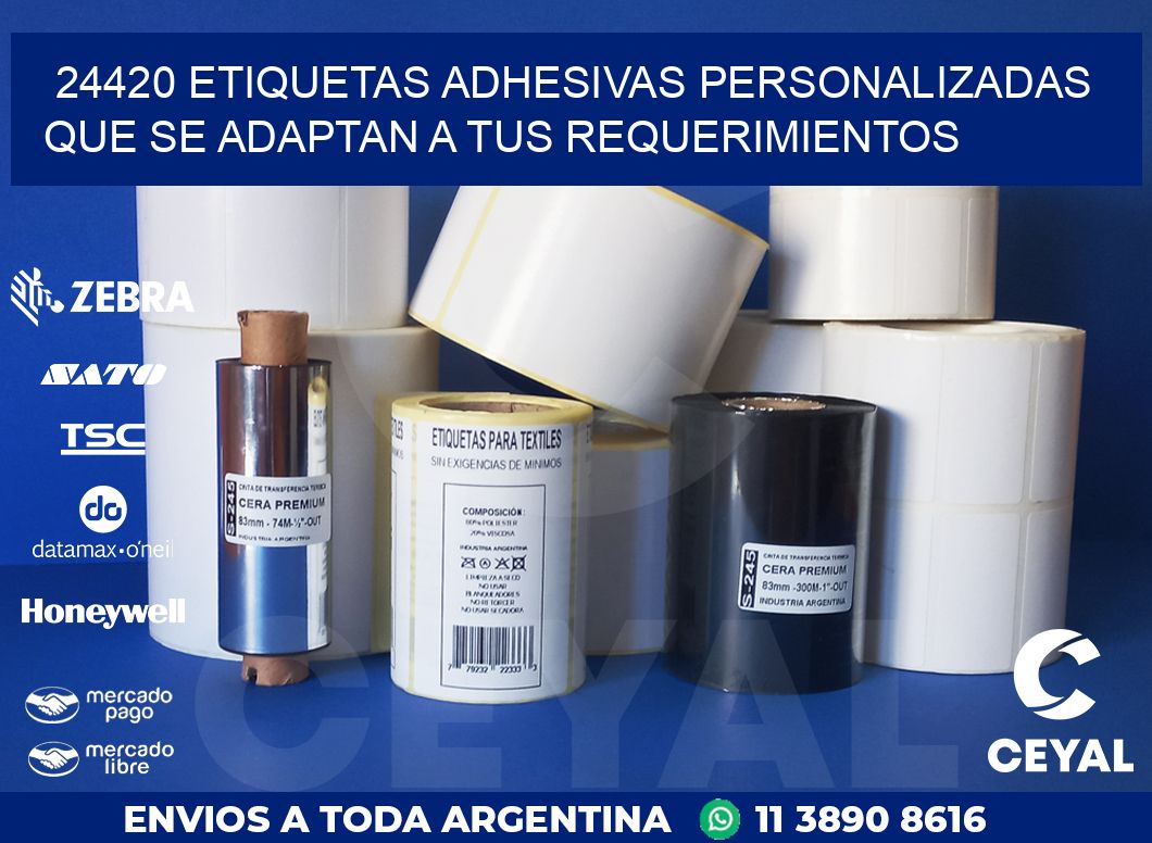 24420 ETIQUETAS ADHESIVAS PERSONALIZADAS QUE SE ADAPTAN A TUS REQUERIMIENTOS