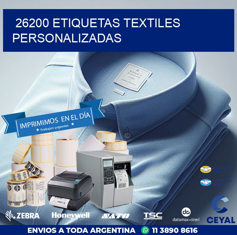26200 ETIQUETAS TEXTILES PERSONALIZADAS