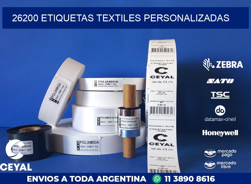 26200 ETIQUETAS TEXTILES PERSONALIZADAS