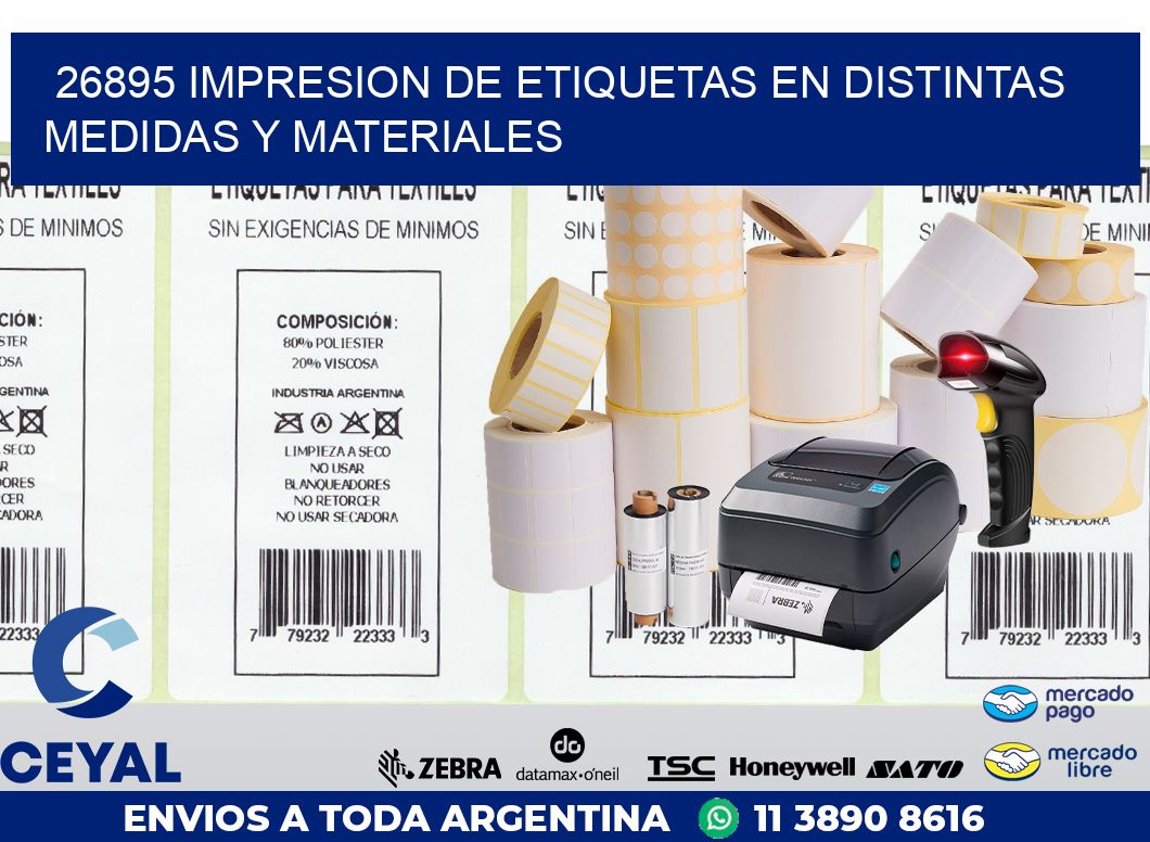 26895 IMPRESION DE ETIQUETAS EN DISTINTAS MEDIDAS Y MATERIALES