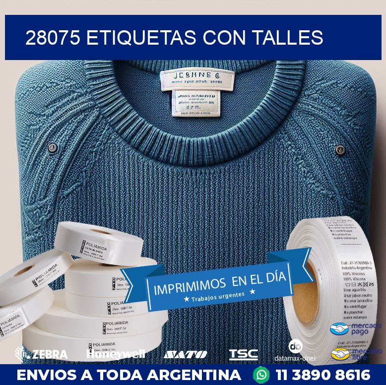 28075 ETIQUETAS CON TALLES