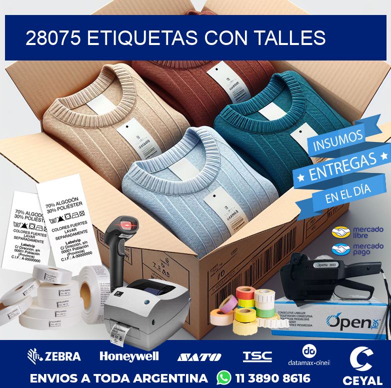 28075 ETIQUETAS CON TALLES
