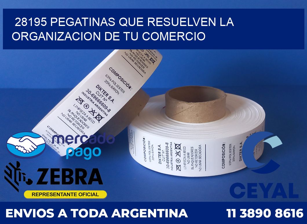 28195 PEGATINAS QUE RESUELVEN LA ORGANIZACION DE TU COMERCIO