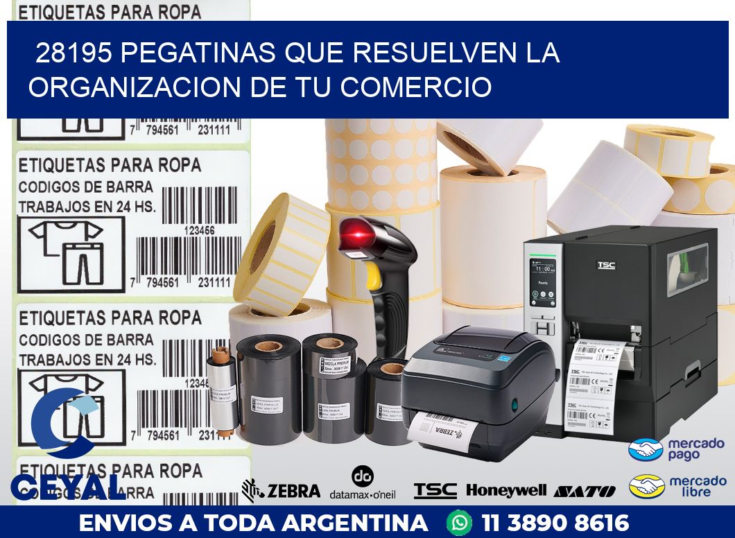 28195 PEGATINAS QUE RESUELVEN LA ORGANIZACION DE TU COMERCIO