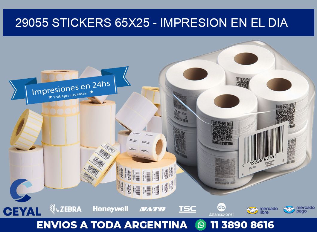 29055 STICKERS 65x25 - IMPRESION EN EL DIA