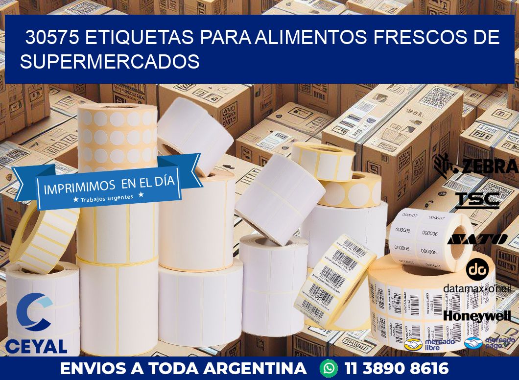 30575 ETIQUETAS PARA ALIMENTOS FRESCOS DE SUPERMERCADOS