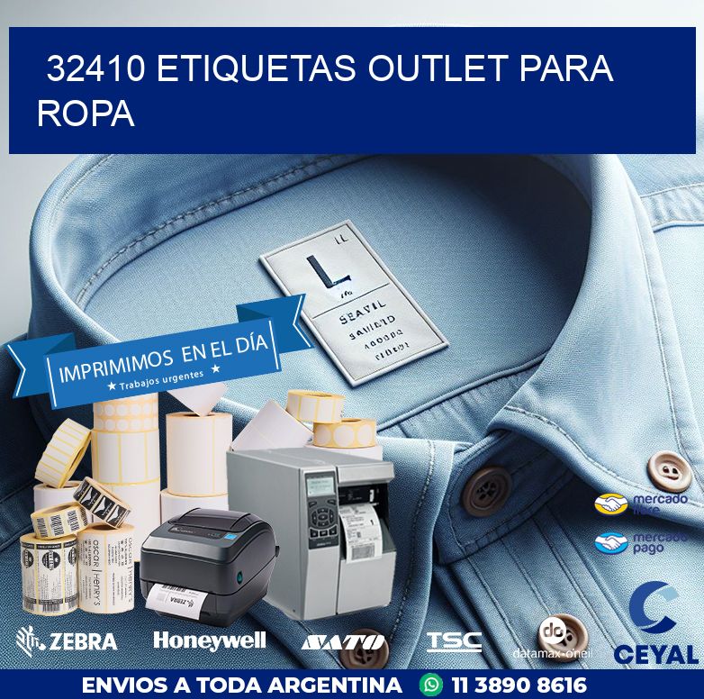 32410 ETIQUETAS OUTLET PARA ROPA