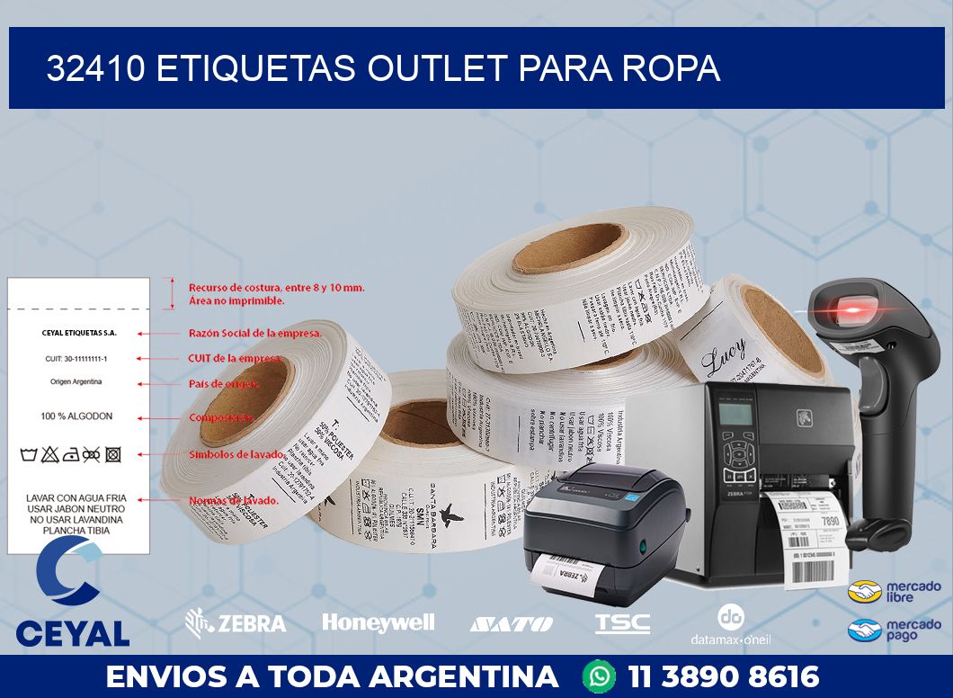 32410 ETIQUETAS OUTLET PARA ROPA