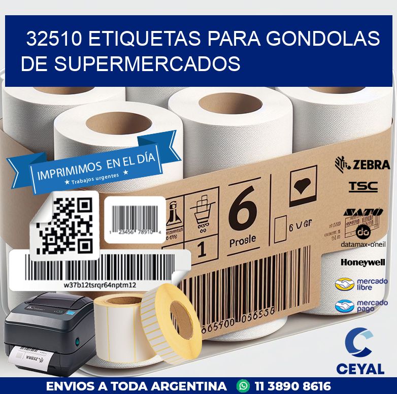 32510 ETIQUETAS PARA GONDOLAS DE SUPERMERCADOS