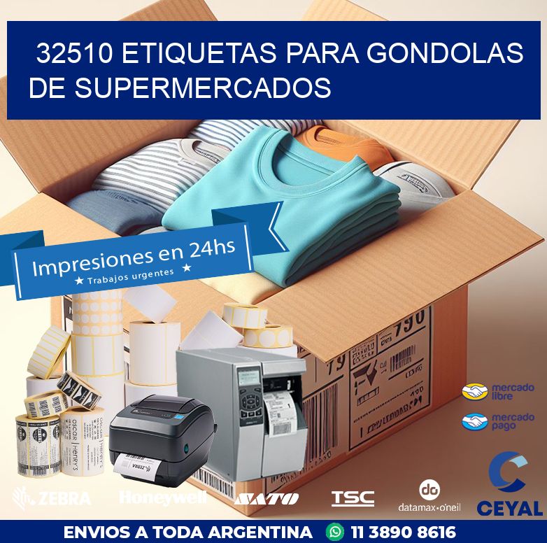 32510 ETIQUETAS PARA GONDOLAS DE SUPERMERCADOS