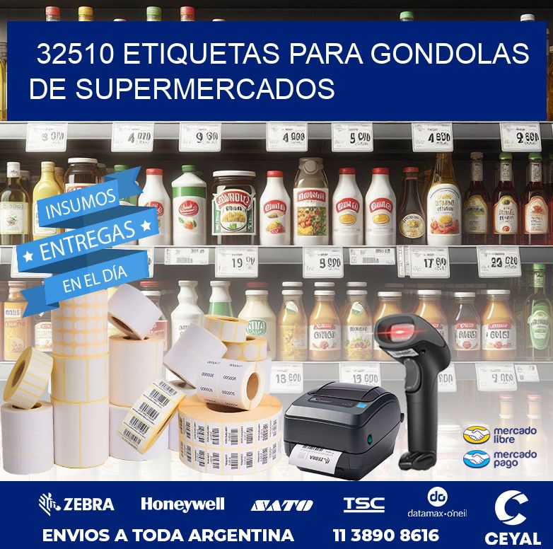 32510 ETIQUETAS PARA GONDOLAS DE SUPERMERCADOS