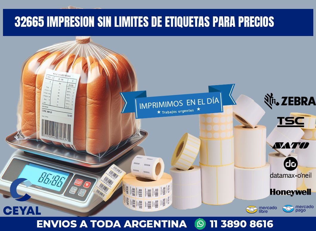 32665 IMPRESION SIN LIMITES DE ETIQUETAS PARA PRECIOS