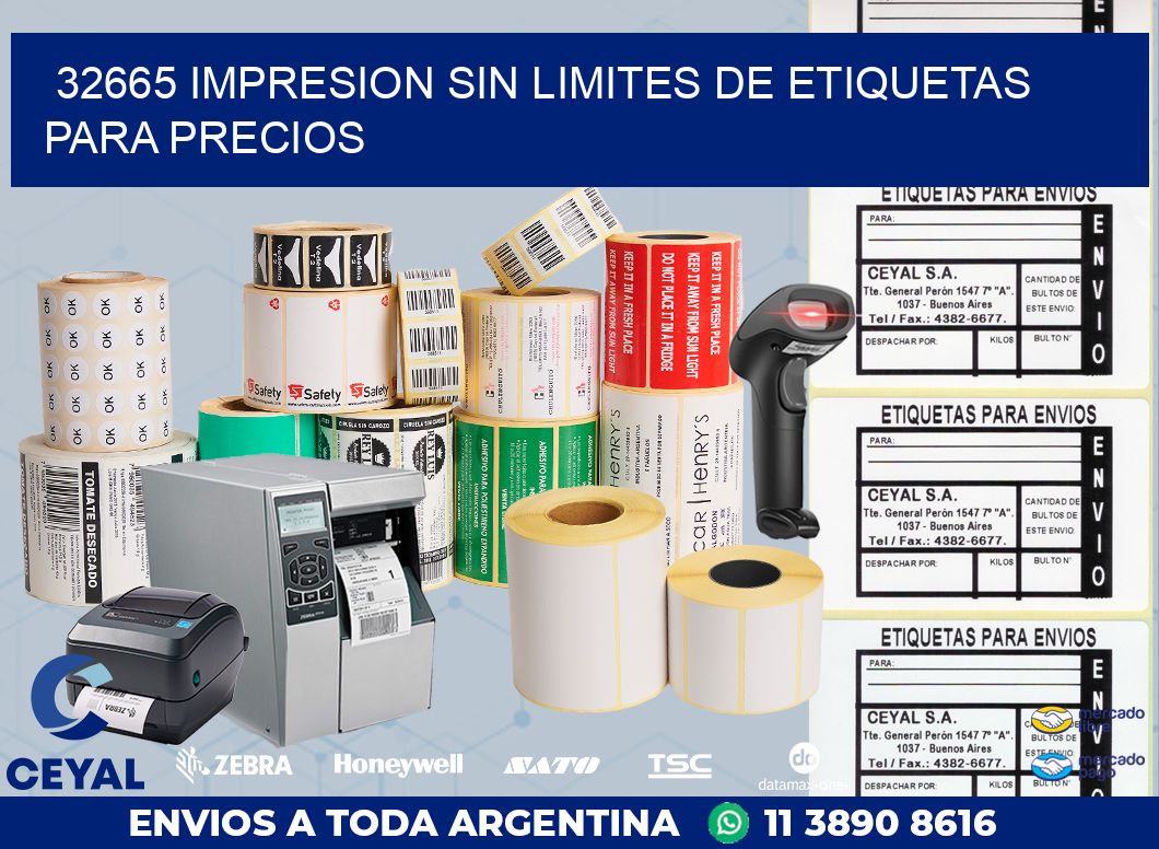 32665 IMPRESION SIN LIMITES DE ETIQUETAS PARA PRECIOS