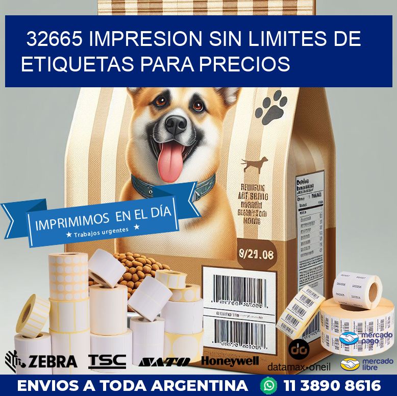 32665 IMPRESION SIN LIMITES DE ETIQUETAS PARA PRECIOS
