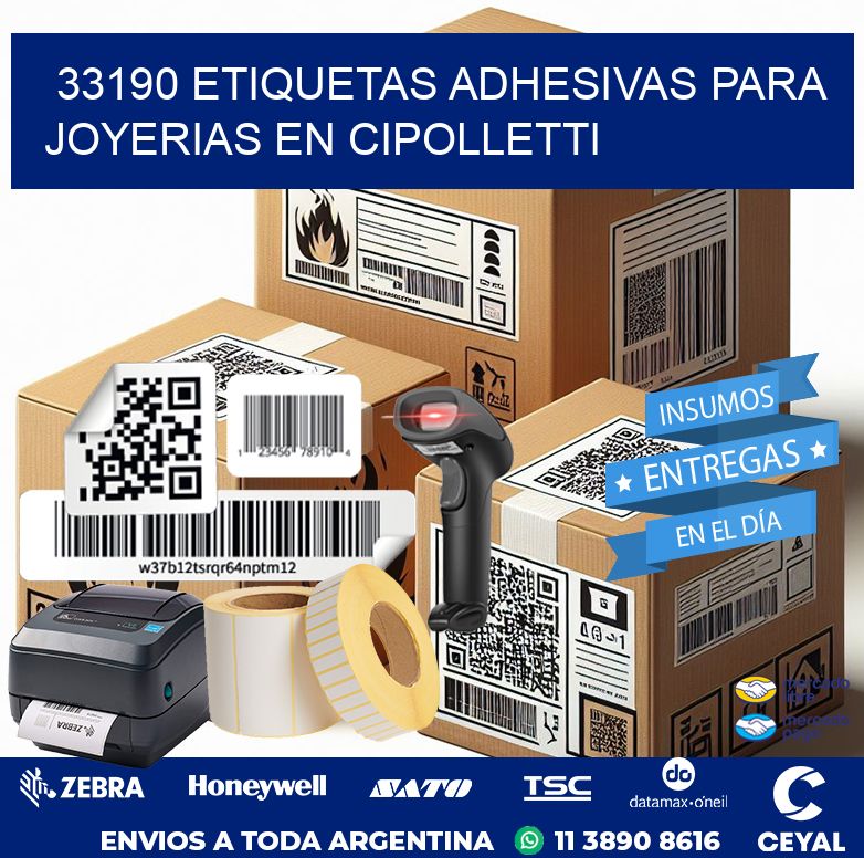 33190 ETIQUETAS ADHESIVAS PARA JOYERIAS EN CIPOLLETTI