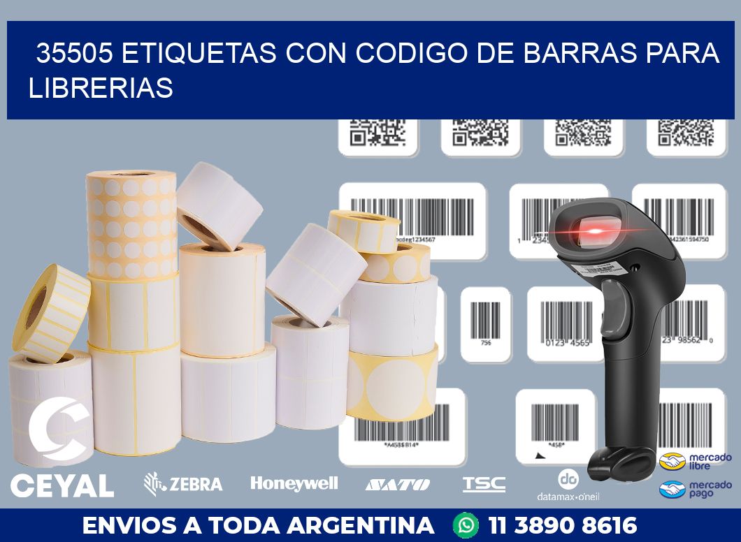 35505 ETIQUETAS CON CODIGO DE BARRAS PARA LIBRERIAS