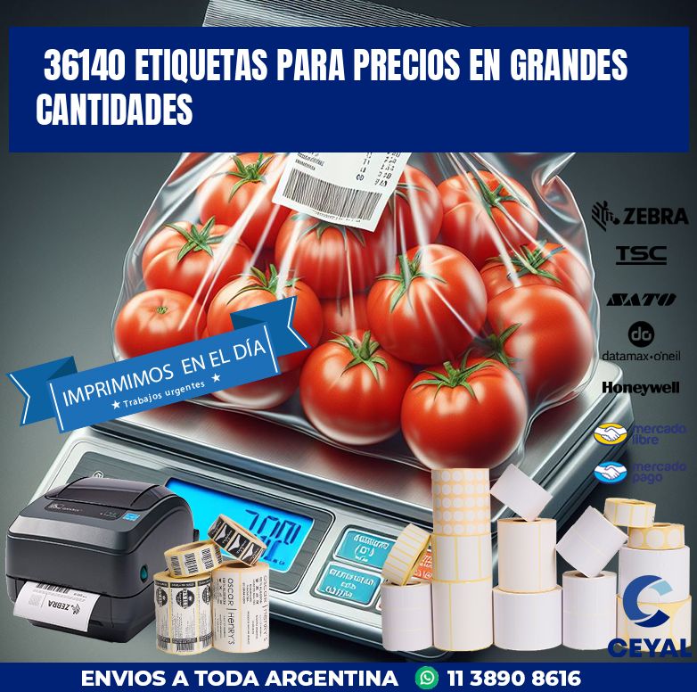36140 ETIQUETAS PARA PRECIOS EN GRANDES CANTIDADES