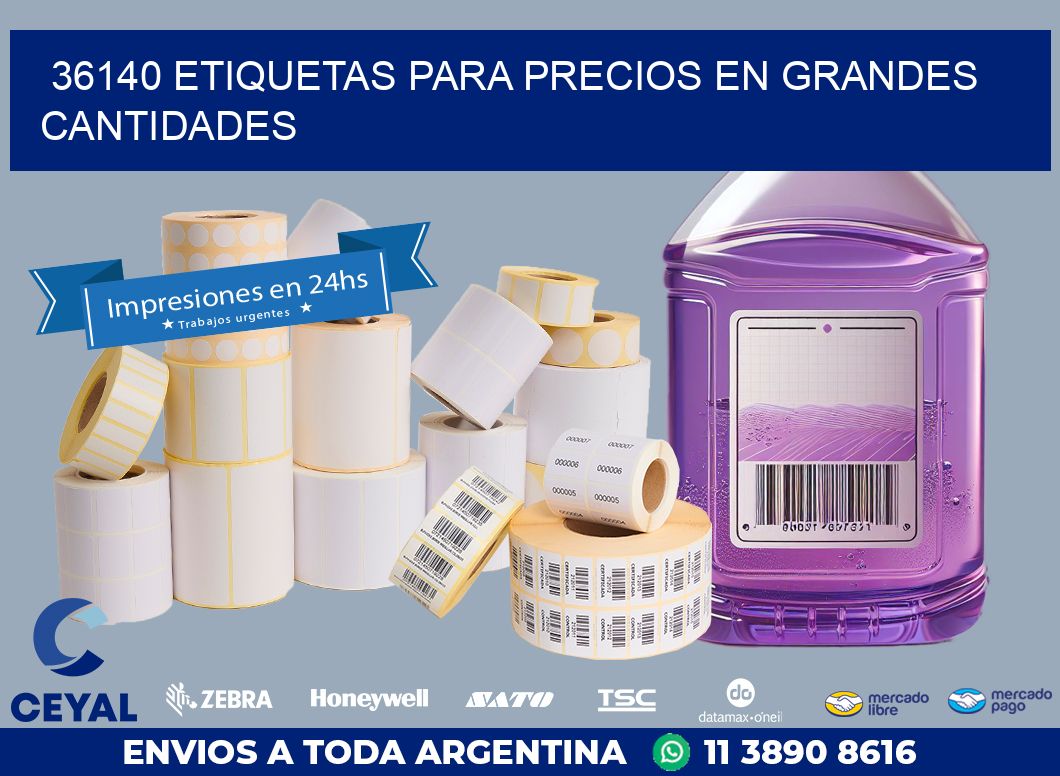 36140 ETIQUETAS PARA PRECIOS EN GRANDES CANTIDADES
