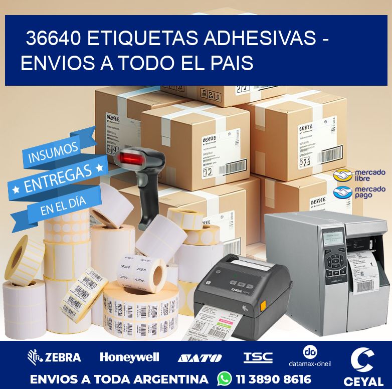36640 ETIQUETAS ADHESIVAS - ENVIOS A TODO EL PAIS