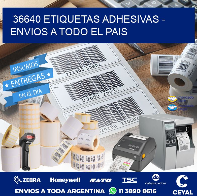 36640 ETIQUETAS ADHESIVAS - ENVIOS A TODO EL PAIS