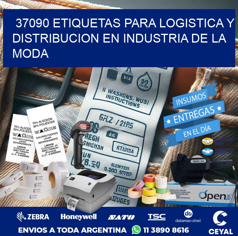 37090 ETIQUETAS PARA LOGISTICA Y DISTRIBUCION EN INDUSTRIA DE LA MODA