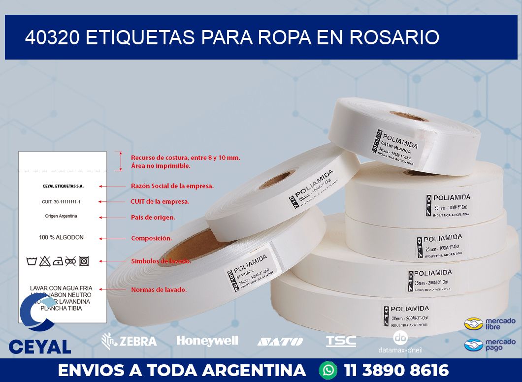 40320 ETIQUETAS PARA ROPA EN ROSARIO