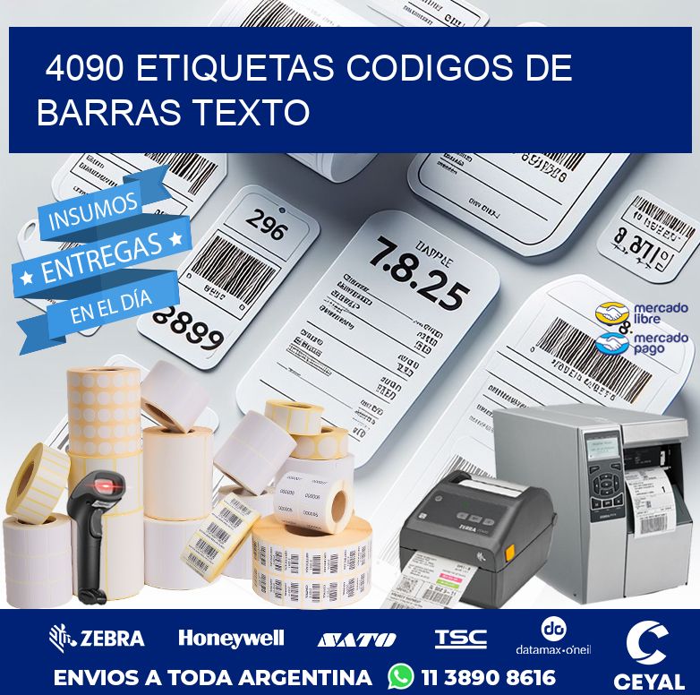 4090 ETIQUETAS CODIGOS DE BARRAS TEXTO