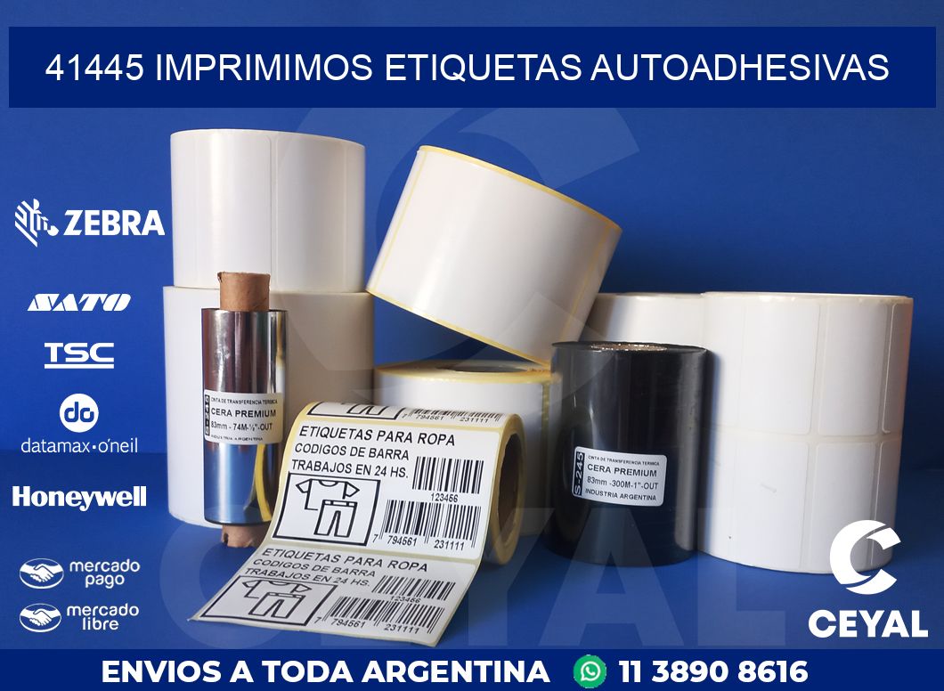 41445 IMPRIMIMOS ETIQUETAS AUTOADHESIVAS