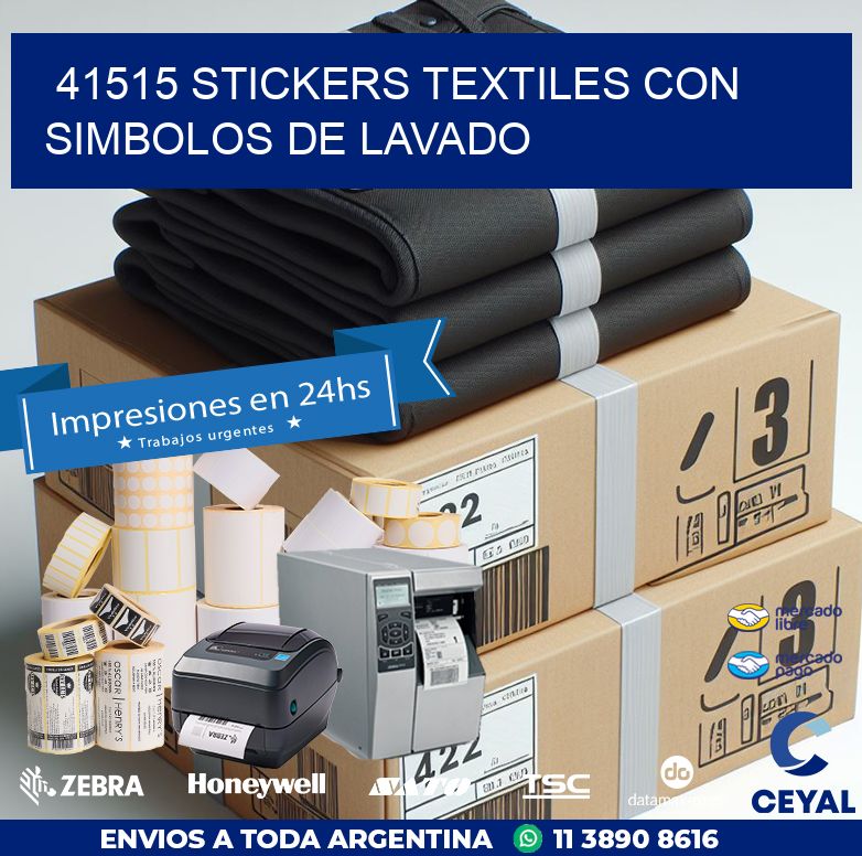 41515 STICKERS TEXTILES CON SIMBOLOS DE LAVADO
