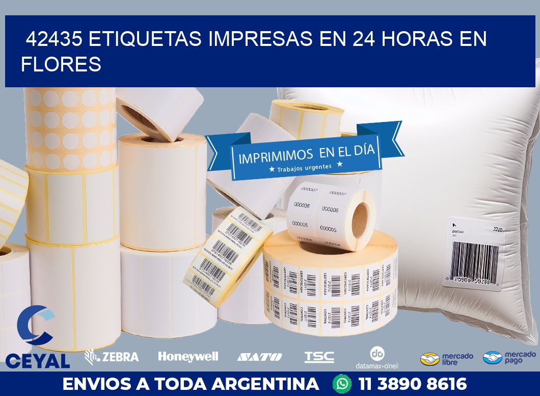 42435 ETIQUETAS IMPRESAS EN 24 HORAS EN FLORES