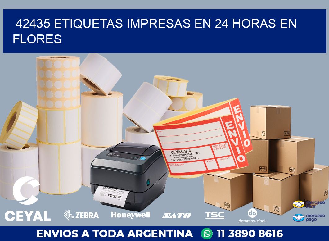 42435 ETIQUETAS IMPRESAS EN 24 HORAS EN FLORES