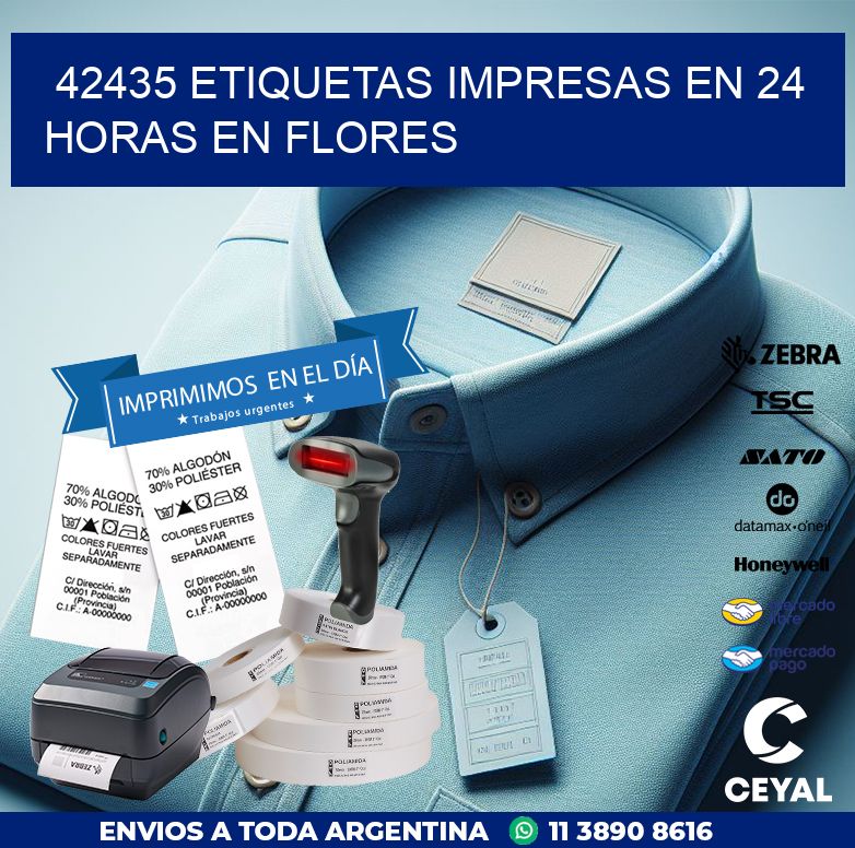 42435 ETIQUETAS IMPRESAS EN 24 HORAS EN FLORES