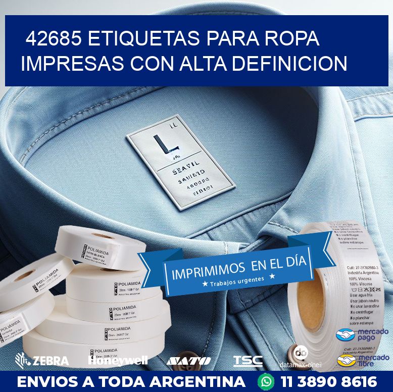 42685 ETIQUETAS PARA ROPA IMPRESAS CON ALTA DEFINICION