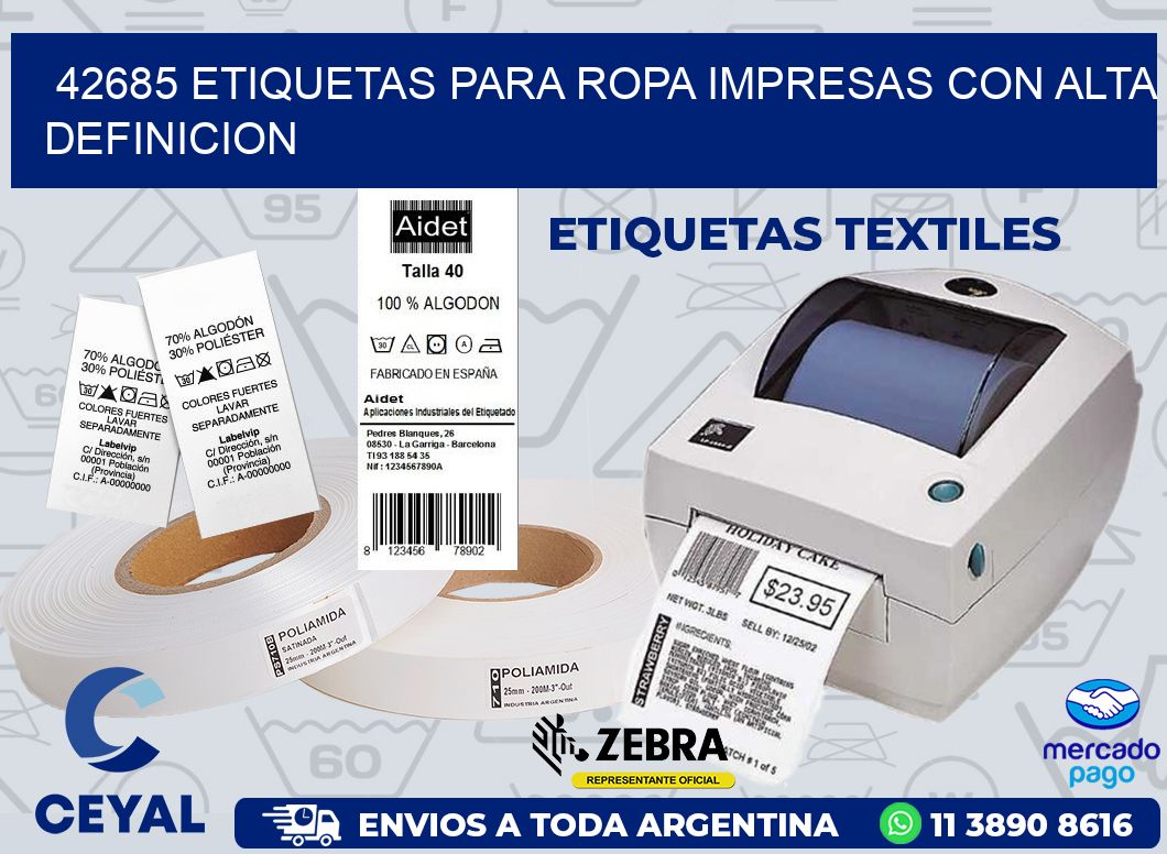 42685 ETIQUETAS PARA ROPA IMPRESAS CON ALTA DEFINICION