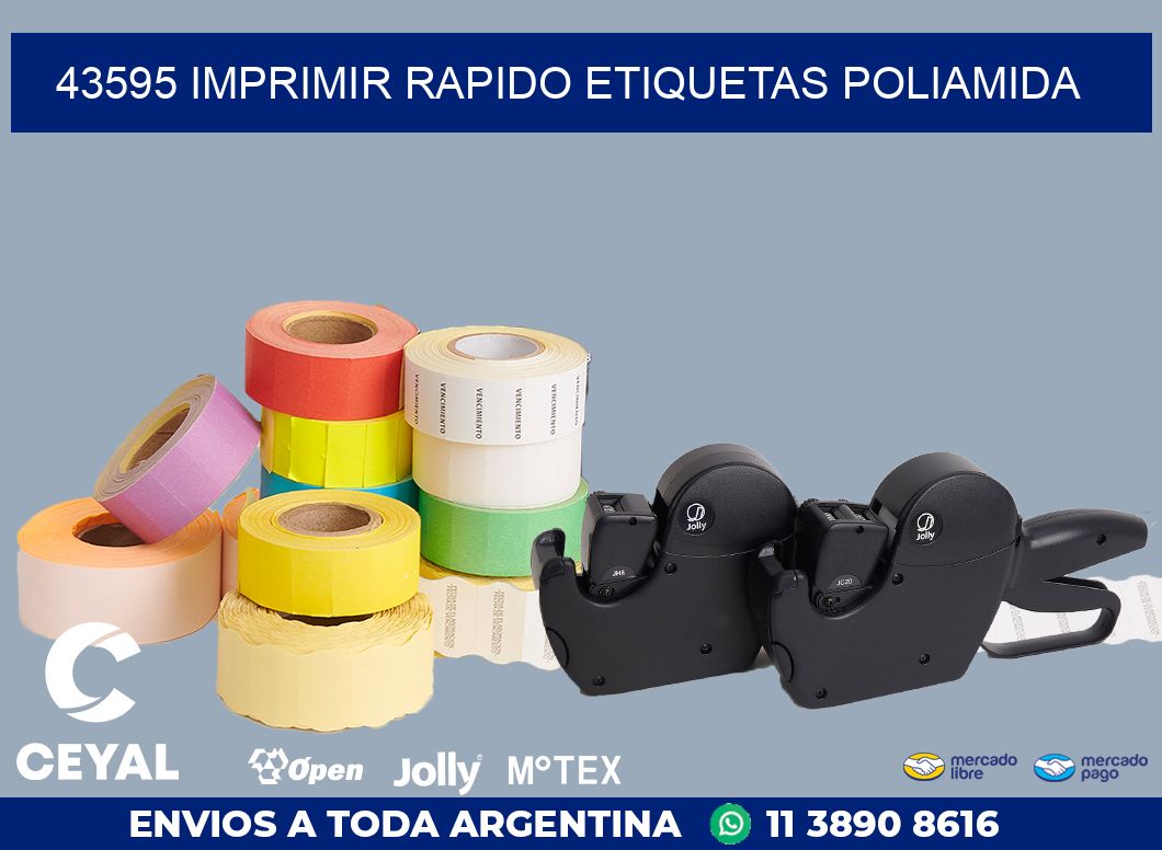 43595 IMPRIMIR RAPIDO ETIQUETAS POLIAMIDA