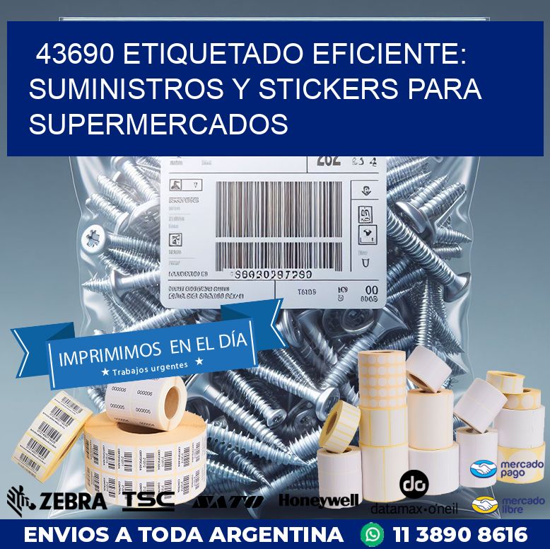 43690 ETIQUETADO EFICIENTE: SUMINISTROS Y STICKERS PARA SUPERMERCADOS