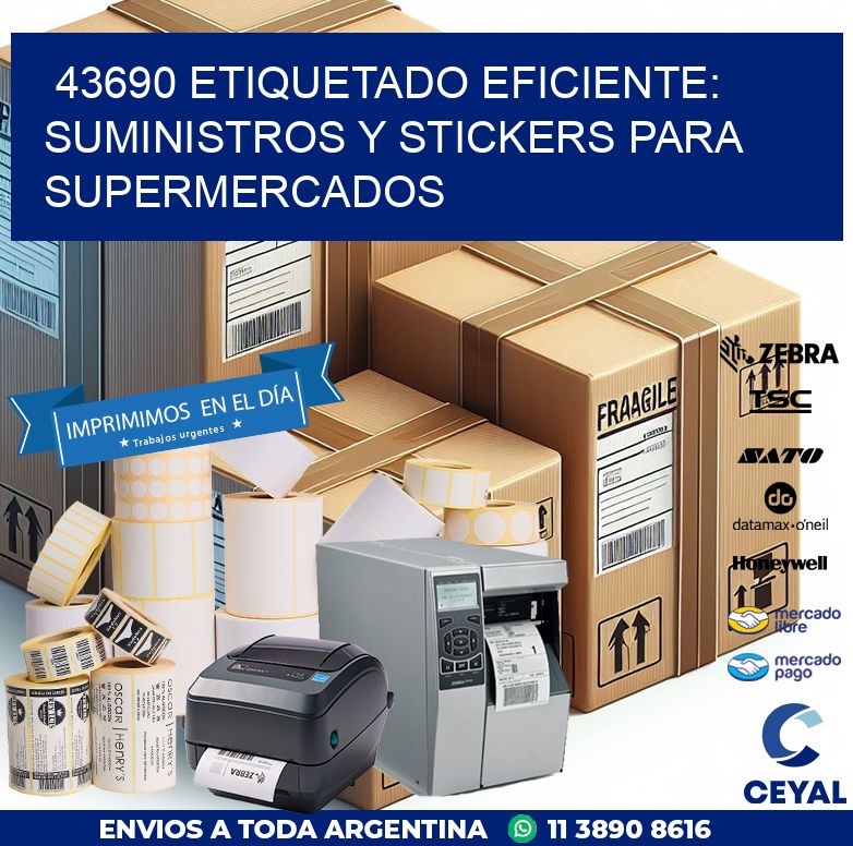 43690 ETIQUETADO EFICIENTE: SUMINISTROS Y STICKERS PARA SUPERMERCADOS