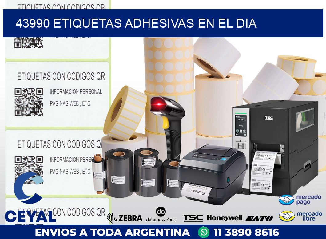 43990 ETIQUETAS ADHESIVAS EN EL DIA