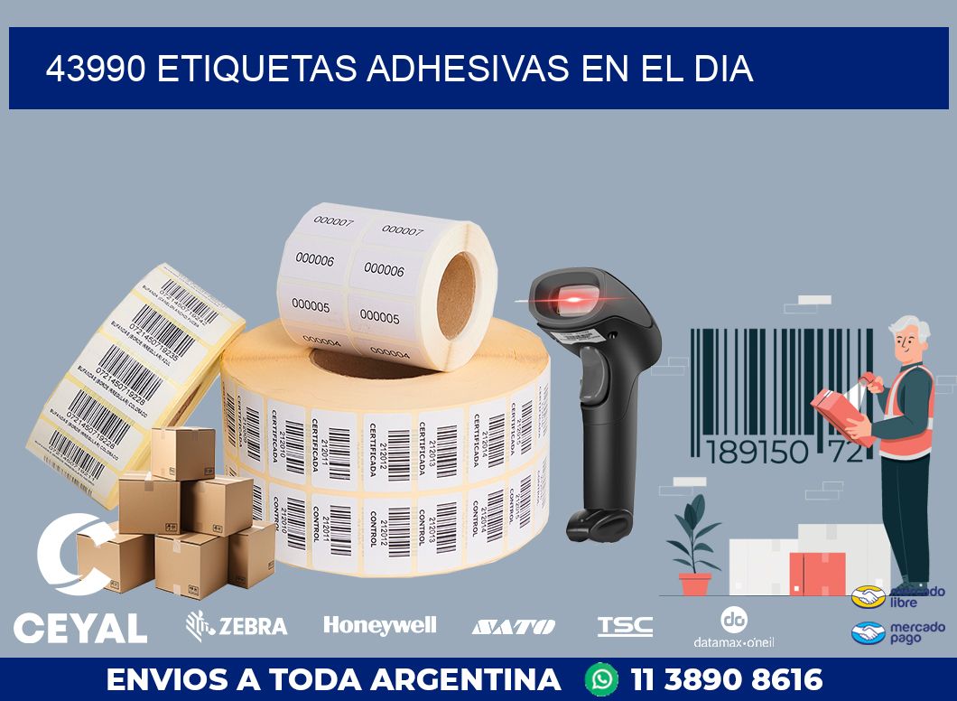 43990 ETIQUETAS ADHESIVAS EN EL DIA