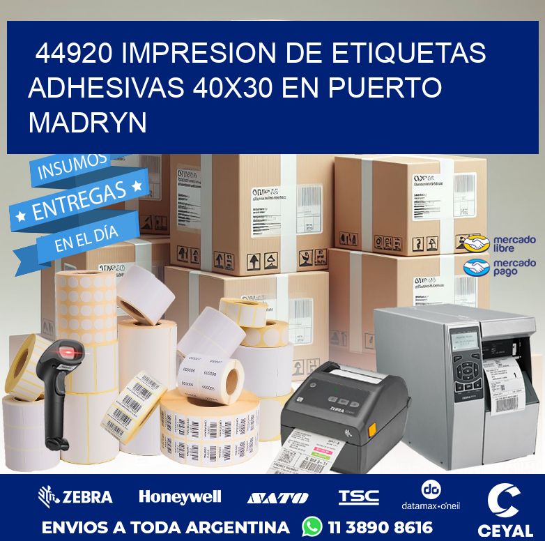 44920 IMPRESION DE ETIQUETAS ADHESIVAS 40X30 EN PUERTO MADRYN