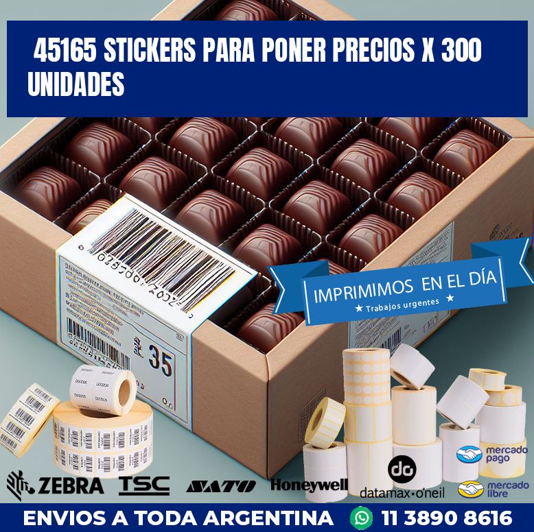45165 STICKERS PARA PONER PRECIOS X 300 UNIDADES
